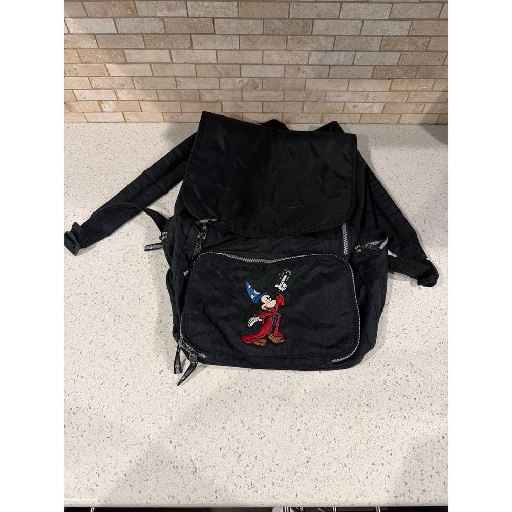 Disney Parks Walt Disney World Mickey Fantasia Blk Nylon Lg Adult Backpack